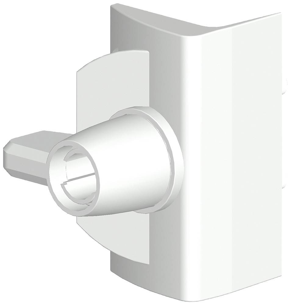 Un bouton de porte blanc au design simple et moderne.