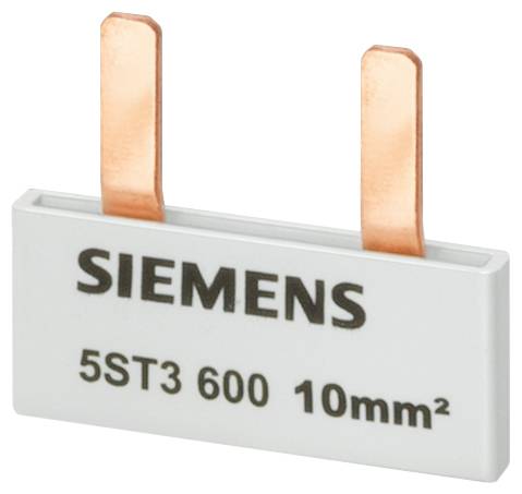 Un composant électrique portant l'inscription 'SIEMENS 5ST3 600 10mm²' avec deux connexions en cuivre en haut.