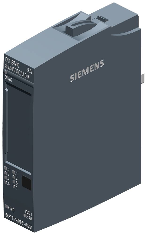 Composant industriel de la marque Siemens portant la désignation 'DQ SNK'. Unité compacte grise, probablement un module électrique.