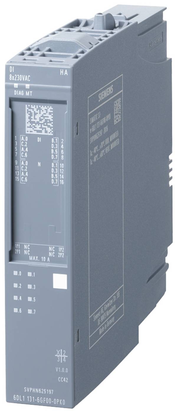 Siemens 6DL1131-6GF00-0PK0 6DL11316GF000PK0 API - Module d'entrée 230 V/AC