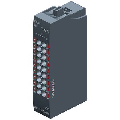 Appareil électronique noir portant l'inscription 'SIEMENS'. Il présente plusieurs connexions rouges sur sa façade, étiquetées 'PotDis TB Type P1'.