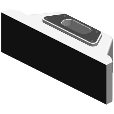 Pièce métallique d'une machine avec une section rectangulaire noire et un collet argenté, probablement destinée à des applications industrielles.