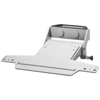 Support en métal pour la fixation d'appareils, équipé d'une plaque ajustable et de trous de montage, adapté aux applications industrielles.