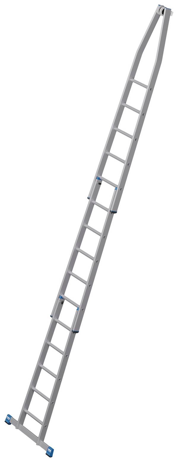 Krause    842350  aluminium  Échelle escamotable à barreaux    Hauteur de travail (max.): 5.65 m  argent    14.8 kg