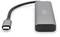 Un chargeur USB-C gris avec un câble intégré, posé sur une surface plane. Idéal pour une charge rapide et le transfert de données.