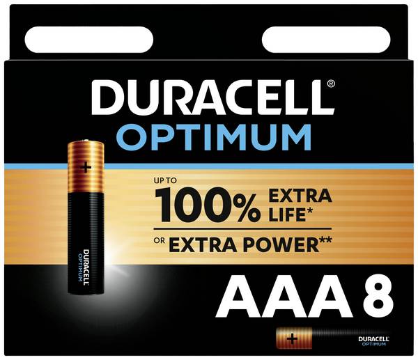 Duracell Optimum Pile LR3 (AAA) alcaline(s)  1.5 V 8 pc(s)
