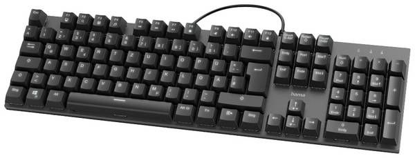 Hama MKC-650 USB Clavier allemand, QWERTZ noir touches multimédia