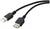 Câble d'extension USB avec une fiche USB-A et un port USB-A, noir, pour connecter ou rallonger des appareils.