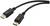 Deux câbles noirs munis de connecteurs DisplayPort à chaque extrémité, utilisés pour les connexions vidéo et audio entre des appareils.