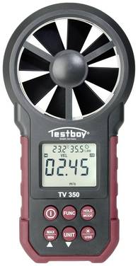 Testboy  Anémomètre étalonné (ISO) 0.8 à 30 m/s avec interface USB