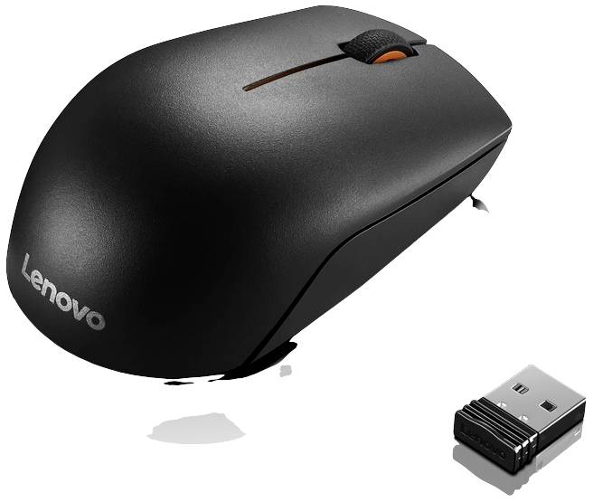 Lenovo 300 Wireless Compact Souris sans fil laser noir 3 Boutons 1000 dpi molette intégrée, ergonomique, boutons de sour-1