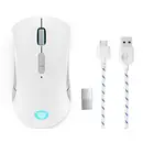 Lenovo Legion M600 Souris de gaming sans fil, filaire optique vert, blanc 9 Boutons 16000 dpi éclairé