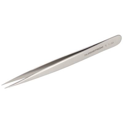 Une pince à épiler en argent de précision, avec des pointes étroites et fines en métal, adaptée aux travaux délicats tels que la manipulation de petits objets.
