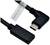 Câble USB-C noir avec connecteur coudé et étiquette 'Data/Video only – No charging', indiquant que la charge n'est pas possible.