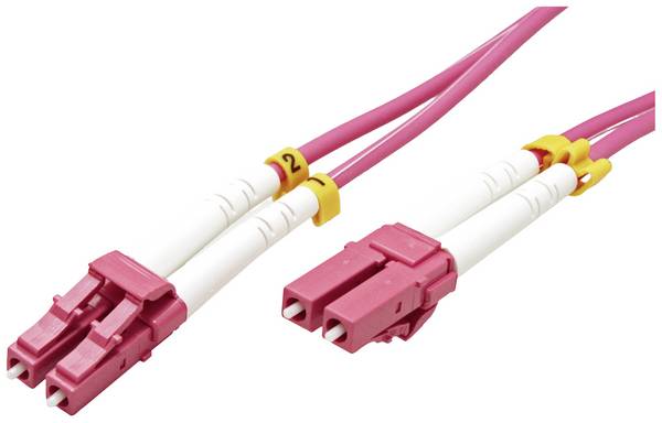 Value 21.99.8754 fibre optique FO Câble de raccordement 7.00 m violet [1x LC mâle - 1x LC mâle] 50/125 µ Multimode OM4