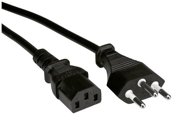 Câble de raccordement Value alimentation [1x T12 mâle - 1x Secteur femelle C13] 0.80 m noir
