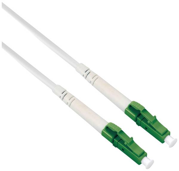 Roline 21.15.8603 fibre optique FO Câble de raccordement 5.00 m blanc [1x LC/APC mâle - 1x LC/APC mâle]  Singlemode OS2