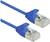 Deux câbles Ethernet bleus avec des connecteurs RJ45 à chaque extrémité, utilisés pour la connexion réseau.