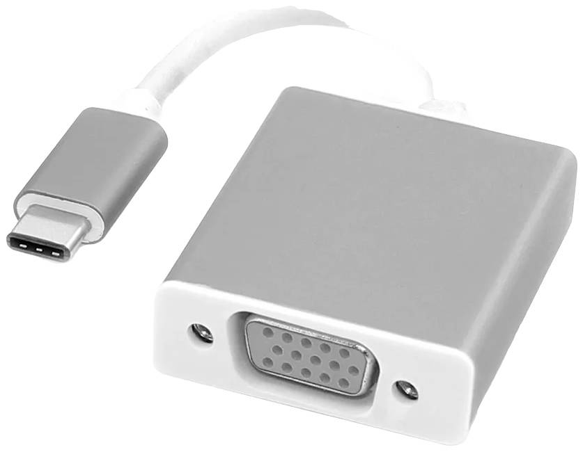 Un adaptateur USB-C vers VGA qui convertit les signaux numériques des ports USB-C en sortie analogique VGA pour les moniteurs.