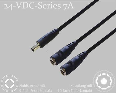 BKL Electronic 075918 Répartiteur DC DC mâle - raccord DC 5.5 mm 2.1 mm   0.30 m 1 pc(s) Single