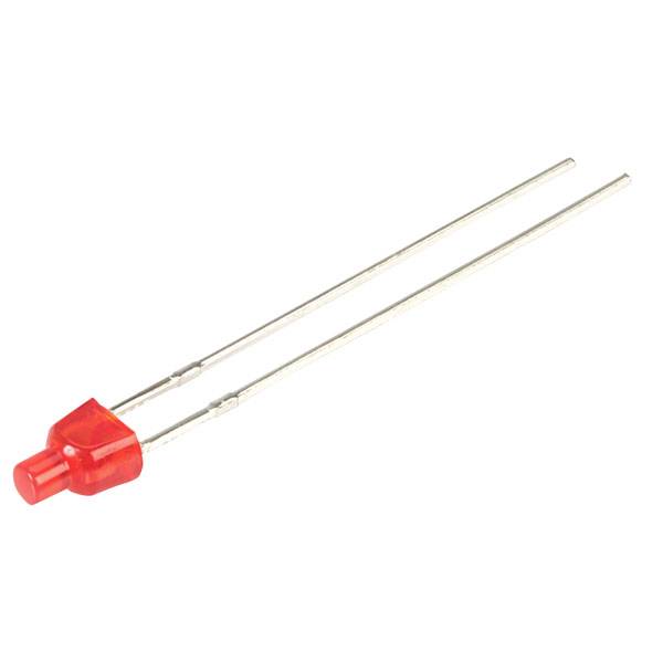 Kingbright LED rouge plat 2 mm 20 mcd 70 ° 30 mA 2 V