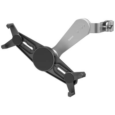 Support de tablette avec bras ajustables, adapté à différentes tailles d'appareils, montable de manière stable sur un bord ou une surface.