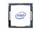 Un processeur Intel avec le logo Intel au centre, monté sur une carte électronique verte.