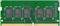 Une barrette de mémoire verte avec plusieurs puces noires sur un circuit imprimé.