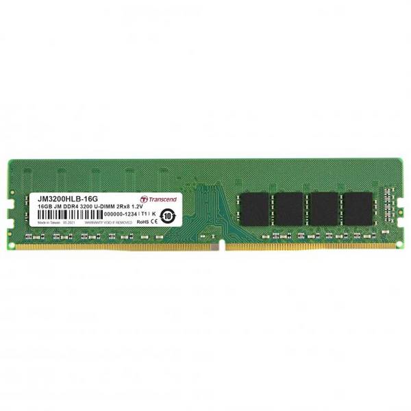 Transcend JetRam JM3200HLB-16G, 16 Go, 2 x 8 Go, DDR4, 3200 MHz, 288-pin DIMM