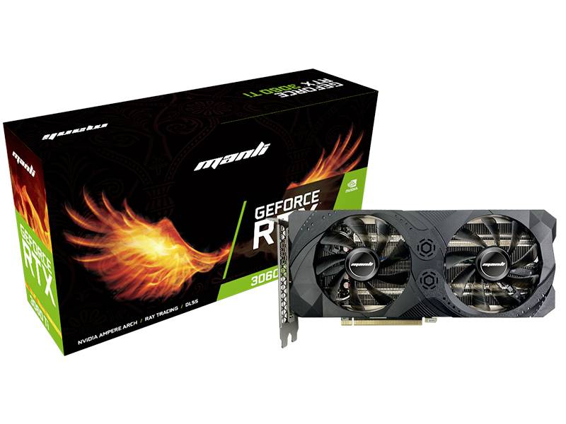 Manli Carte graphique Nvidia GeForce RTX 3060 Ti 8 GB GDDR6-RAM PCIe 4.0 x16, HDMI™, DisplayPort-0