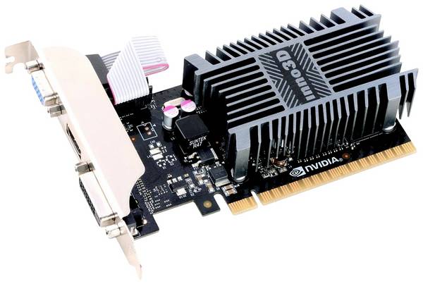 Inno 3D Carte graphique Nvidia GeForce GT710   2 GB    PCI-Express, HDMI™, VGA, DVI