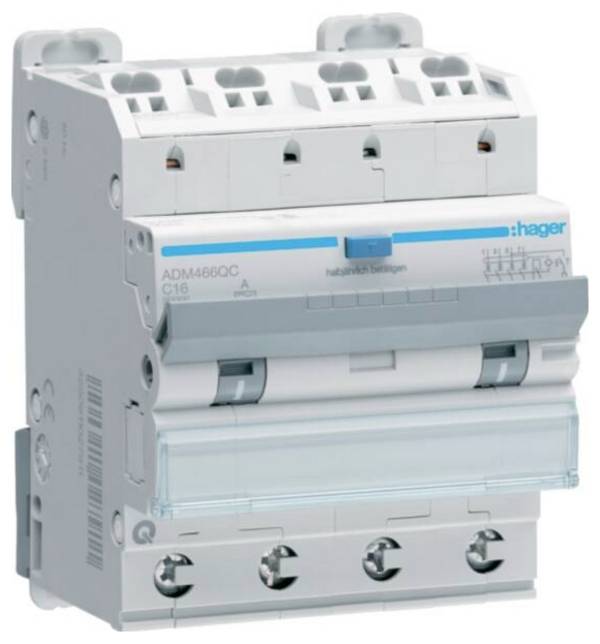 Hager ADM466QC Interrupteur différentiel/Disjoncteur de protection      0.03 A 230 V, 400 V
