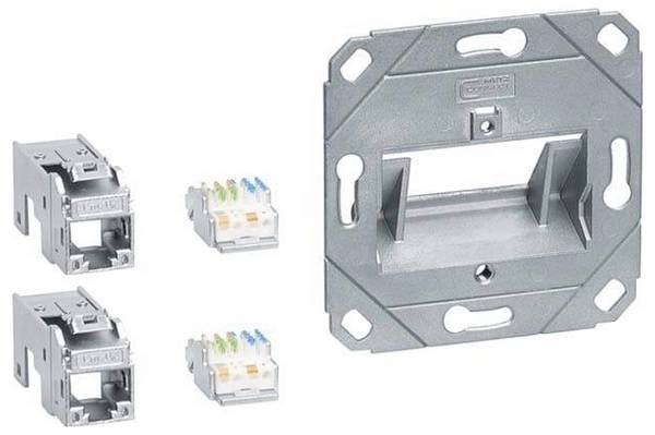 Hager GMKSRJ45C6A2 Canal d'allège module de connexion CAT 6  1 pc(s) gris
