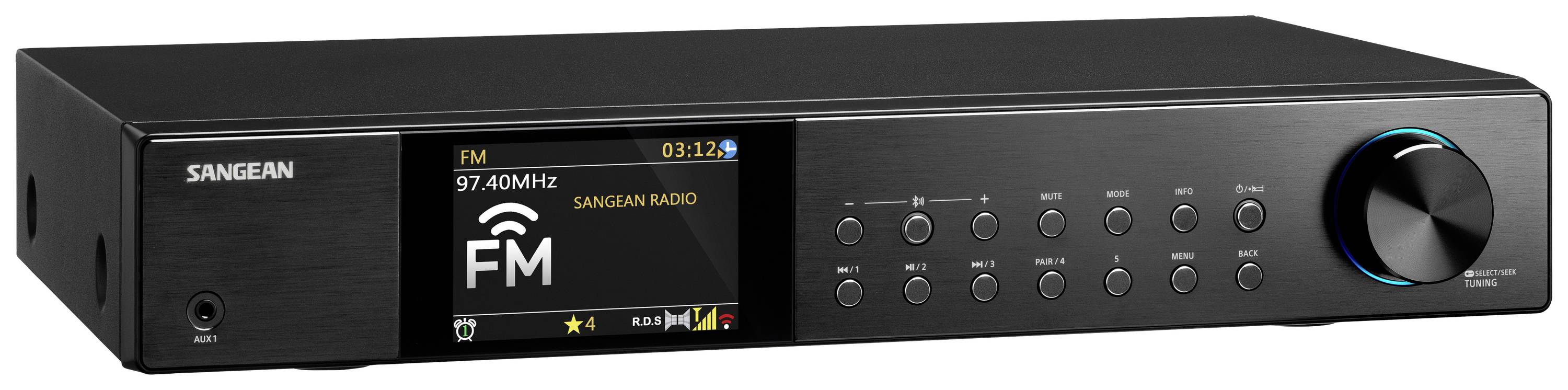 Sangean WFT-4 Tuner Hi-Fi pour radio Internet noir Bluetooth®, DAB+, radio Internet, WiFi-2