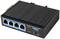 Commutateur Ethernet industriel avec quatre ports Ethernet et un port SFP. Adapté aux applications réseau robustes dans des environnements industriels.