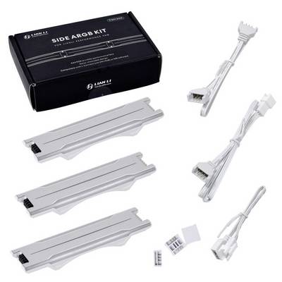 Kit latéral LIAN LI ARGB : Comprend trois éclairages ARGB, câbles de connexion et accessoires d'installation, compatible avec les boîtiers LIAN LI.