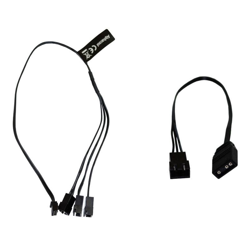 ventilateur PC Câble de raccordement noir Alphacool