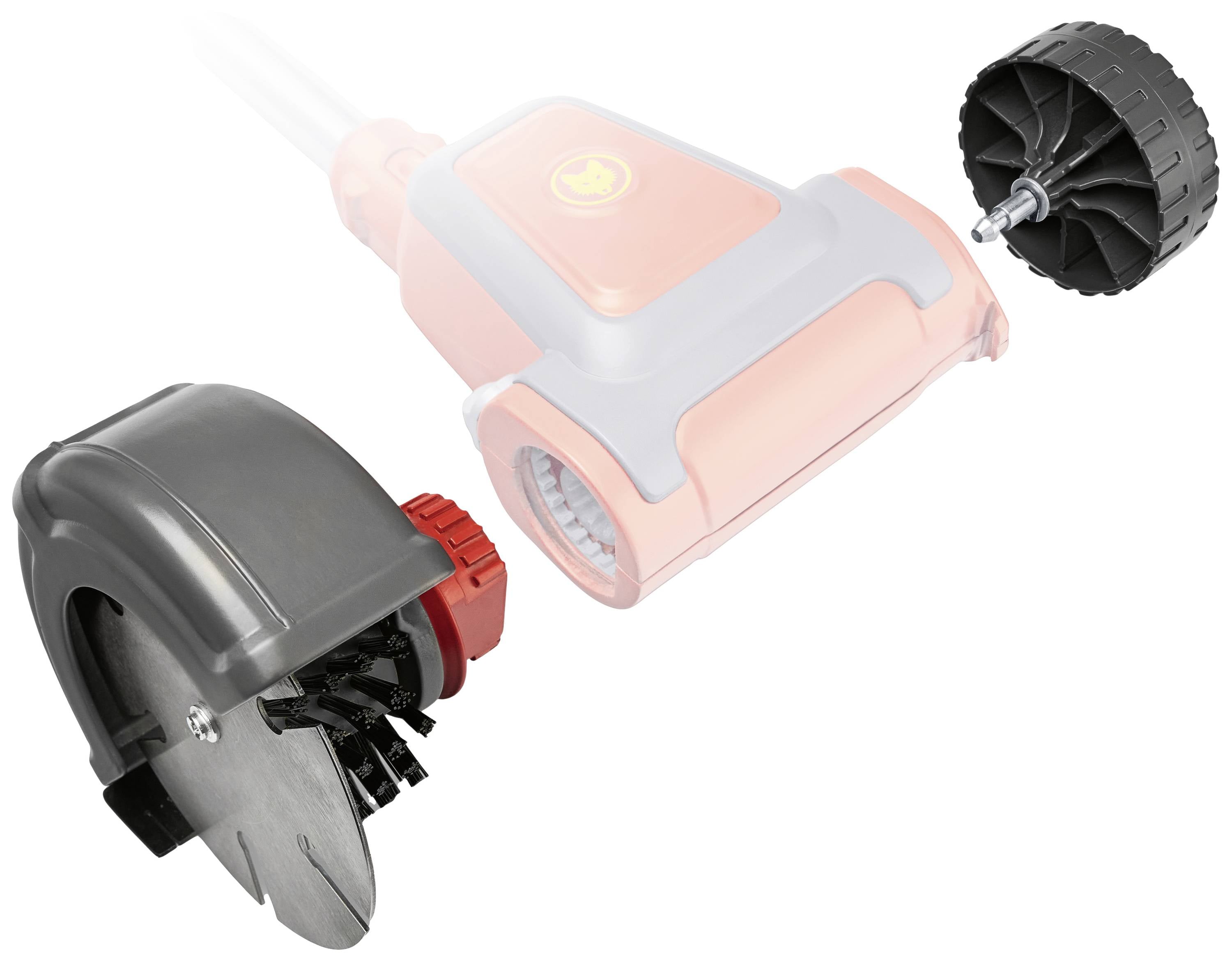 Un embout de brosse pour une machine de nettoyage électrique avec deux têtes de brosse différentes pour nettoyer différentes surfaces.