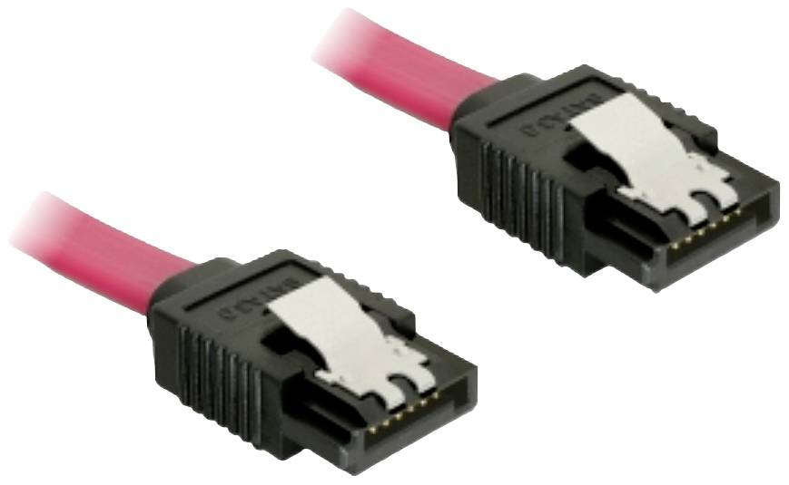 Delock Delock Kabel SATA 6Gb/s 20cm rot ge/ge Metall