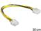 Câble d'extension PCIe, connecteur 8 broches vers prise 8 broches, longueur 30 cm, fils jaunes et noirs.