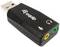 Carte son USB avec connecteurs jaune et vert pour microphone et casque, adaptée aux connexions PC.