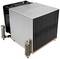 Dissipateur thermique CPU en argent avec ventilateur et radiateur. Design rectangulaire avec deux vis à ressort pour la fixation.