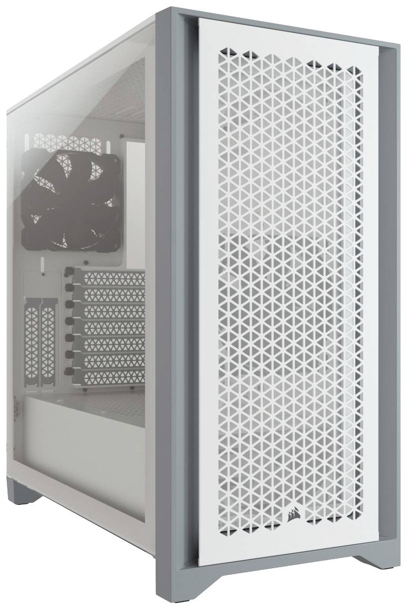 Corsair 4000D Airflow, Midi Tower, PC, Blanc, ATX, EATX, micro ATX, Mini-ITX, Plastique, Acier, Verre trempé, Gaming-0