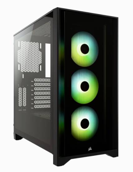 Corsair iCUE 4000X RGB, Midi Tower, PC, Noir, ATX, EATX, micro ATX, Mini-ITX, Plastique, Acier, Verre trempé, Gaming-2