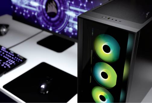 Corsair iCUE 4000X RGB, Midi Tower, PC, Noir, ATX, EATX, micro ATX, Mini-ITX, Plastique, Acier, Verre trempé, Gaming-6