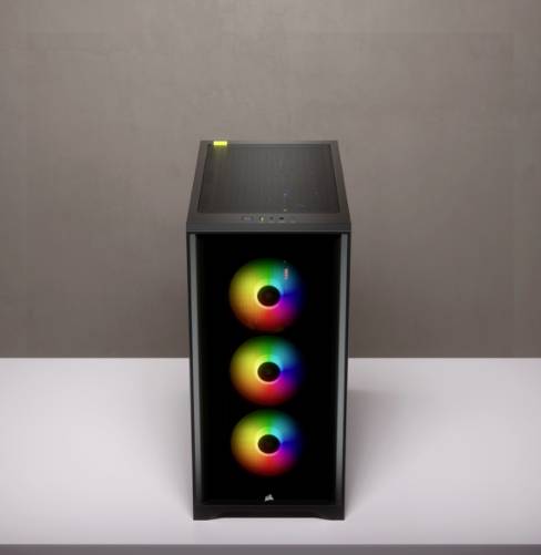 Corsair iCUE 4000X RGB, Midi Tower, PC, Noir, ATX, EATX, micro ATX, Mini-ITX, Plastique, Acier, Verre trempé, Gaming-11