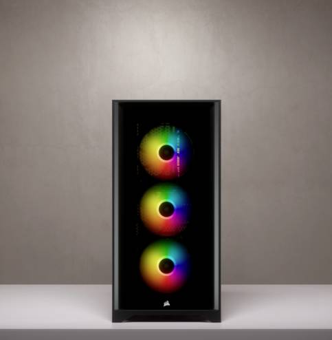 Corsair iCUE 4000X RGB, Midi Tower, PC, Noir, ATX, EATX, micro ATX, Mini-ITX, Plastique, Acier, Verre trempé, Gaming-12