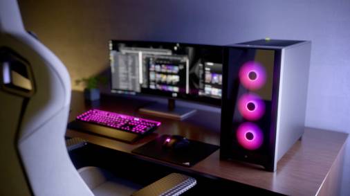 Corsair iCUE 4000X RGB, Midi Tower, PC, Noir, ATX, EATX, micro ATX, Mini-ITX, Plastique, Acier, Verre trempé, Gaming-14