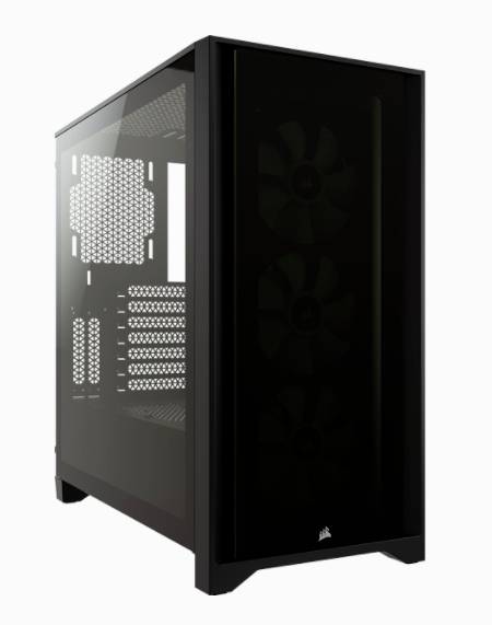 Corsair iCUE 4000X RGB, Midi Tower, PC, Noir, ATX, EATX, micro ATX, Mini-ITX, Plastique, Acier, Verre trempé, Gaming-25