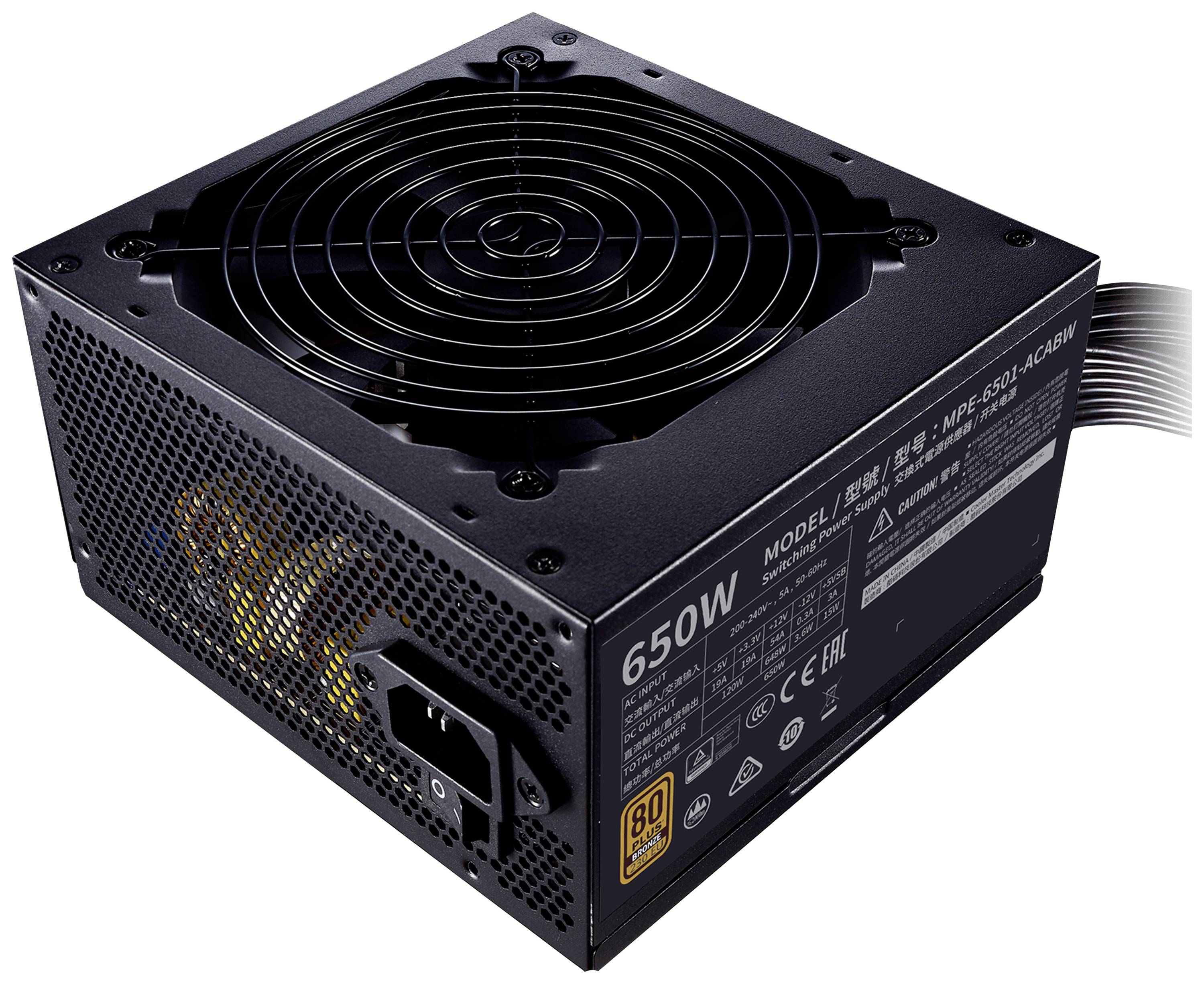 Cooler Master MWE 650 Bronze 230V V2, 650 W, 220 - 240 V, 50 - 60 Hz, 5 A, Actif, 120 W-2